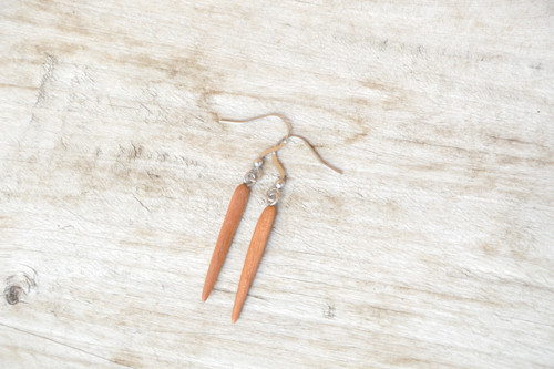 Dřevěné náušnice květy — foto 1