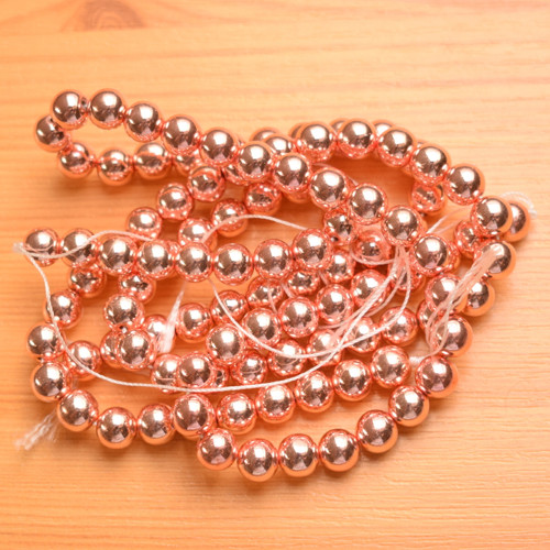 Hematit - 8mm - rose gold — foto 1