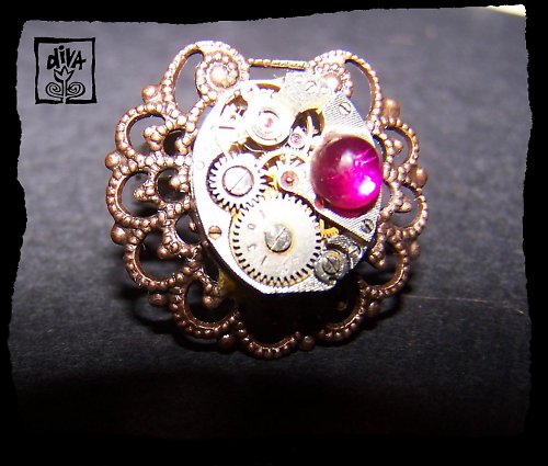 Steampunkový prsten — foto 1