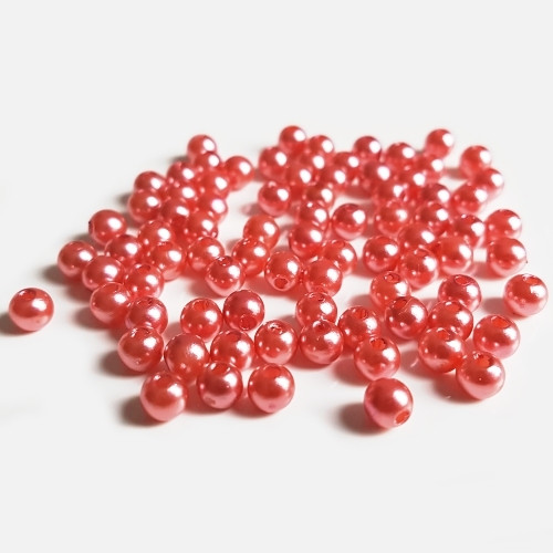 Voskovky, červená světlá, 4 mm (100ks)