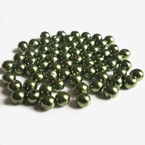 Voskovky, zelená khaki, 6 mm (100ks)