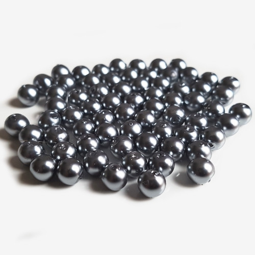 Voskovky, hematit střední, 6 mm (100ks)