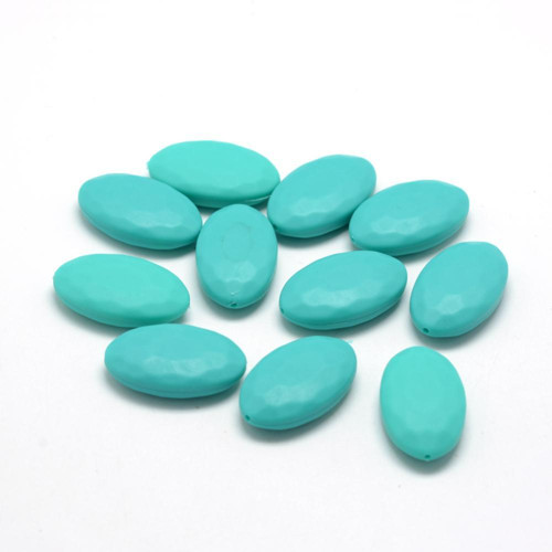 Silikonový oválek 30x18x8mm (1ks) - Turquoise