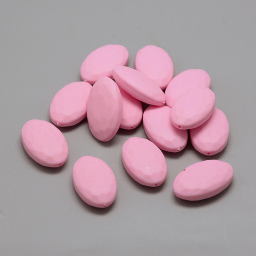 Silikonový oválek 30x18x8mm (1ks) - HotPink