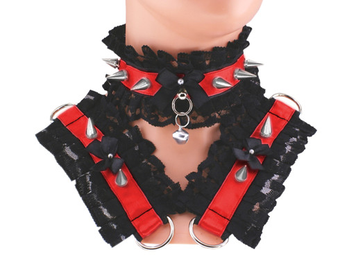 Kitten play collar set, 2 náramky na ruce O8