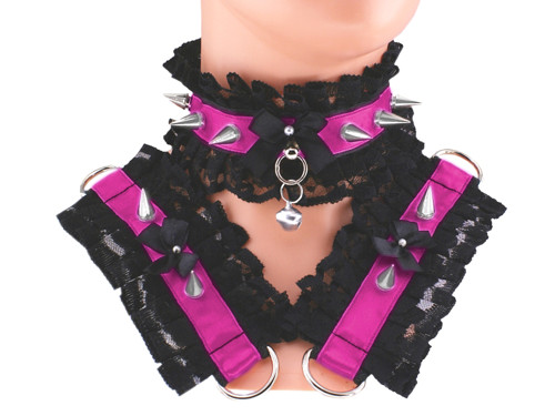 Kitten play collar set, 2 náramky na ruce 12