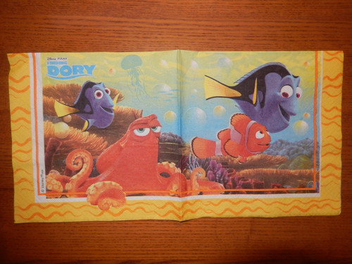 Ubrousek na decoupage - Hledá se Dory