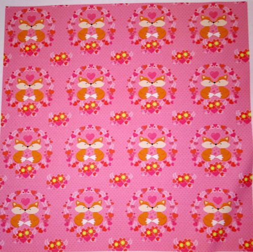 Bavl.panel 35x35cm KOLEKCE VALENTÝNSKÉ LIŠTIČKY — foto 1