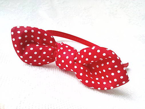 Sweet Pin Up headband (karkulka red/white dots)