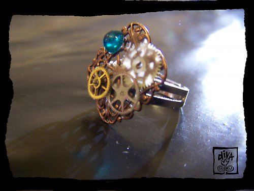 Steampunkový prsten — foto 1