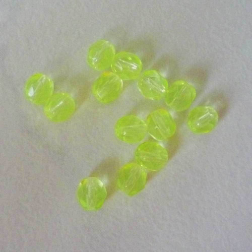 Broušené světlounce žluté 6mm