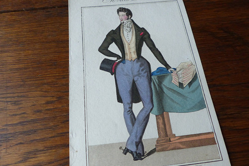 Modes de Paris...ručně kolorovaná litografie