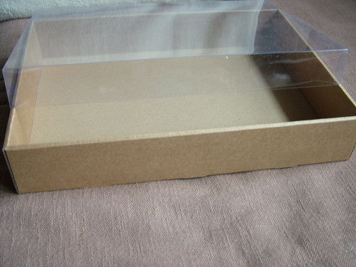 KRABIČKA S PRŮHLEDNÝM VÍČKEM - 35X25x6cm