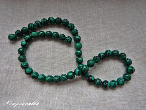 Malachit zelený korálek 8mm/ minerál