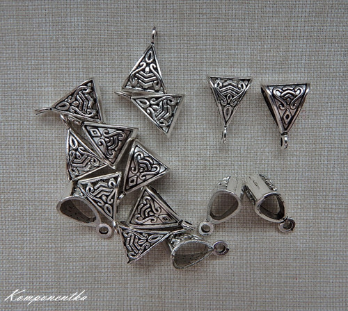 Šlupna starostříbro 15x10mm 1kus