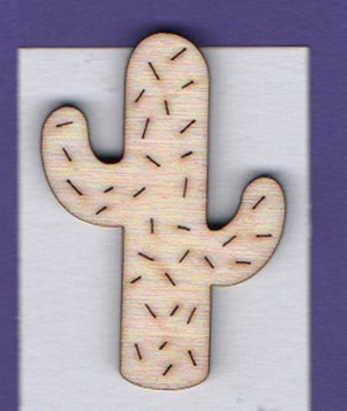 Dřevěný výřez, kaktus vysoký