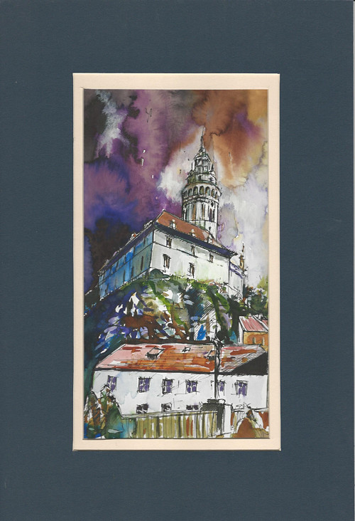 Český Krumlov, Akvarel or. Dlabal