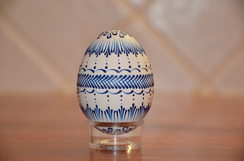 Kraslice bílo-modrá " CIBULÁKOVÁ" — foto 1