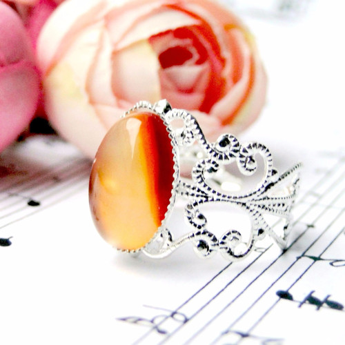 Romantic Orange Agate / Prsten s oranžovým achátem — foto 1
