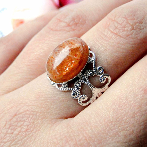 Romantic Sunstone / Prsten se slunečním kámenem
