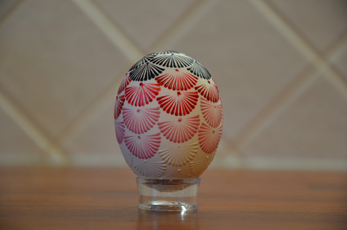 Kraslice kachní "OMBRÉ" - dočervena — foto 1