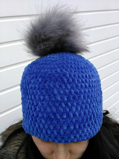 Háčkovaná čepice "RoyalBlue" — foto 1