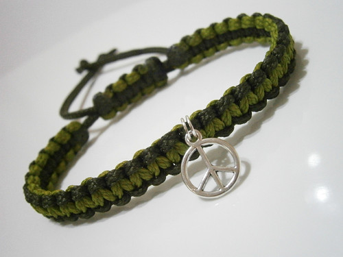 "Peace" - zelený náramek (Unisex) — foto 1