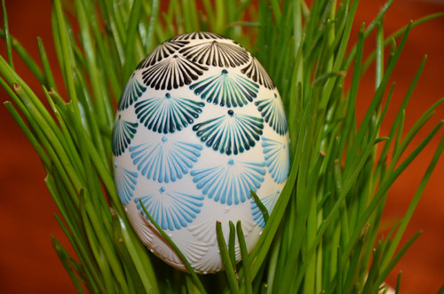 Kraslice kachní "OMBRÉ" - domodra — foto 1