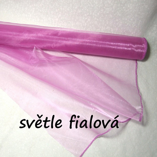 Organza, š. 36 cm světle fialová