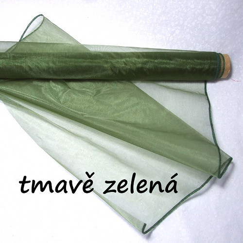 Organza, š. 36 cm tmavě zelená — foto 1