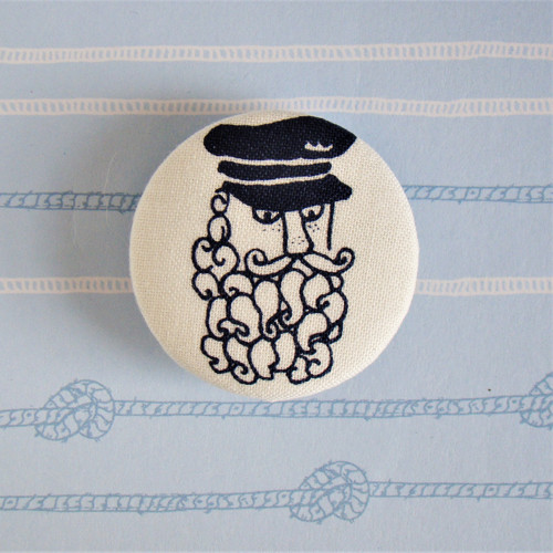 Knoflík buttonek (velký 40mm) - Námořník Hans