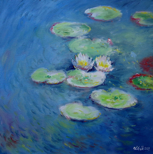 Monetovy lekníny - olej — foto 1