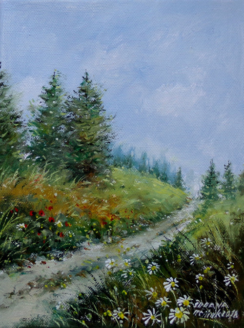 Šumava - Letní den - olej — foto 1