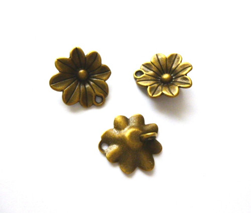 Květina č.3 antický bronz 2ks