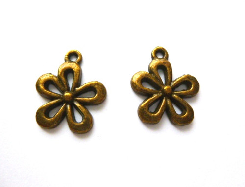 Květina č.2 antický bronz 2ks — foto 1