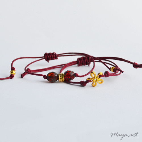 Červená sada náramků "SIMPLE BRACELET" — foto 1