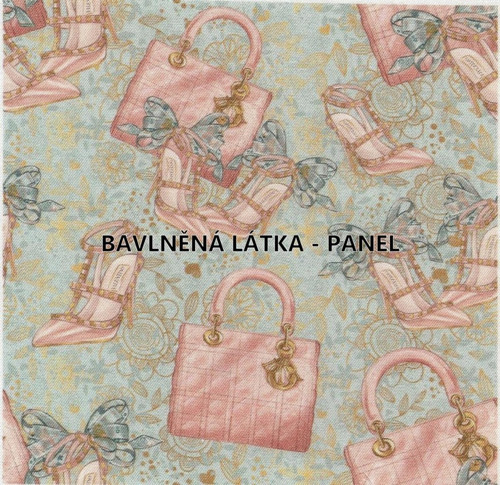 Bavlněný panel 16x16 cm KOLEKCE NÁKUPY — foto 1