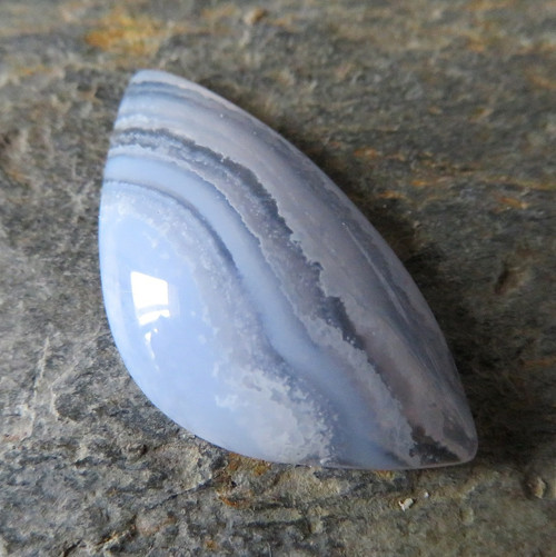 Modrý chalcedon Namibie, kabošon č. A1 — foto 1