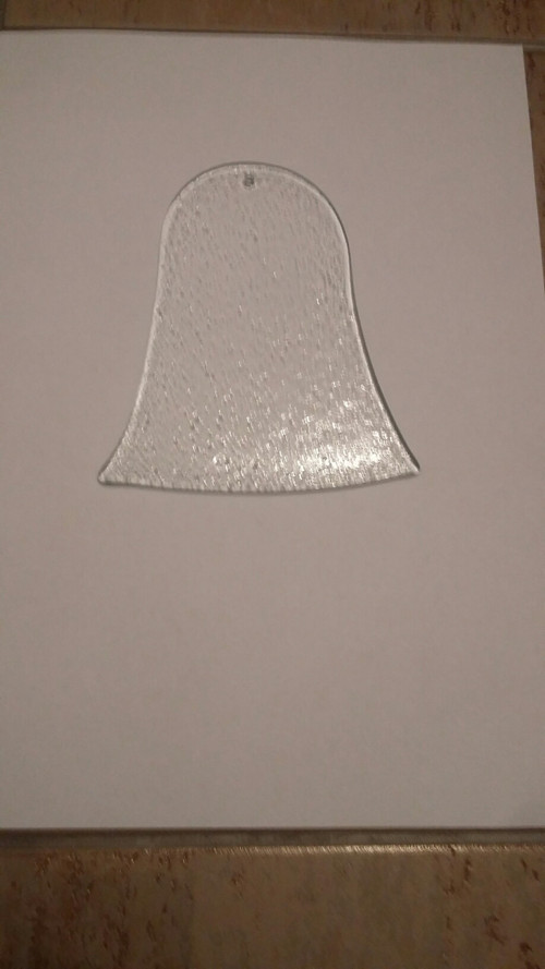 Skleněné závěsy - zvonek 10,5 x 14,8 cm