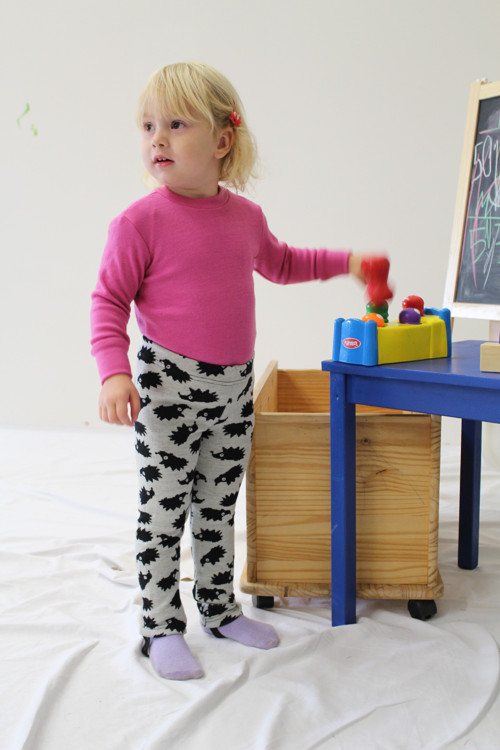 Rostoucí legíny, elasťáky - MERINO - 98-104cm — foto 1