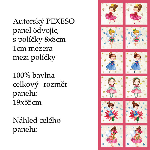 PEXESO panel 8x8cm, 6 dvojic: VÍLENKY — foto 1