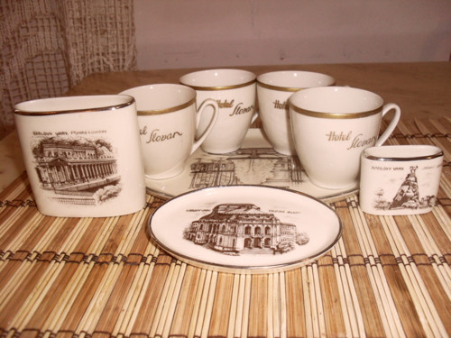 Porcelánový set na presso 6 hrnečků
