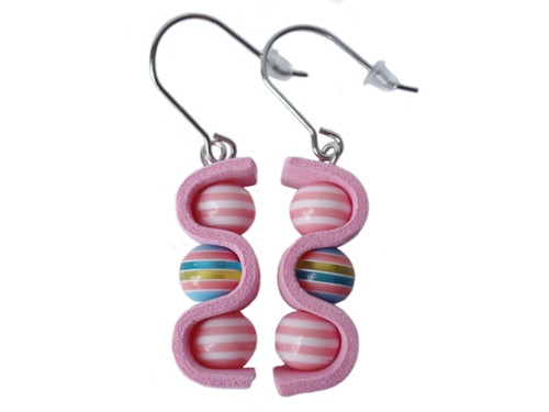 Náušnice gummy růžové