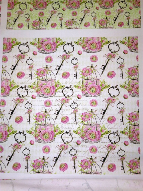 Bavlněný panel 35 x 35cm KOLEKCE RŮŽIČKOVÁ