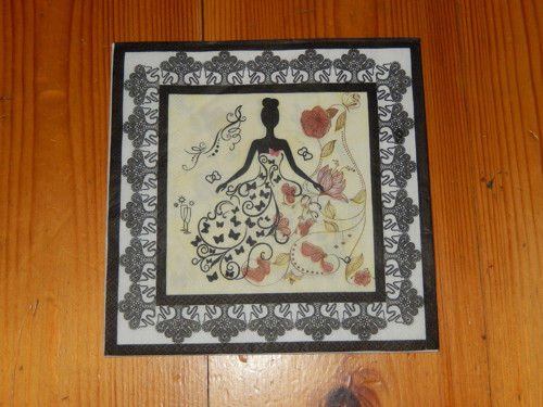 Ubrousek na decoupage - tanečnice v rámečku — foto 1