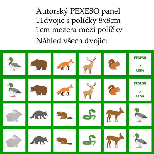 PEXESO panel 8x8cm, 11 dvojic: KRESLENÁ EVROPA II — foto 1