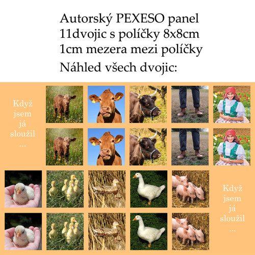 PEXESO panel 8x8cm, 11 dvojic: KDYŽ JSEM JÁ... — foto 1