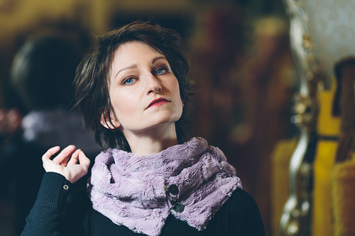 LILA - šála na knoflíky — foto 1