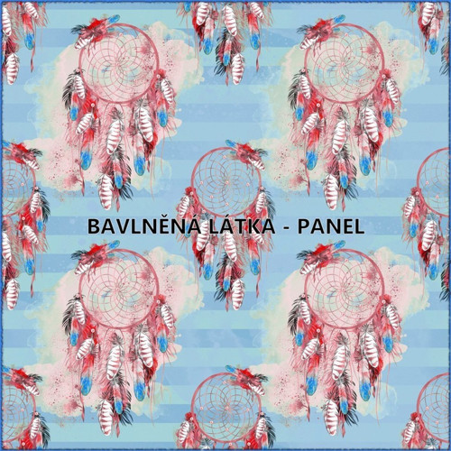 Bavlněná látka - panel 35 x 35 cm KOLEKCE BOHO