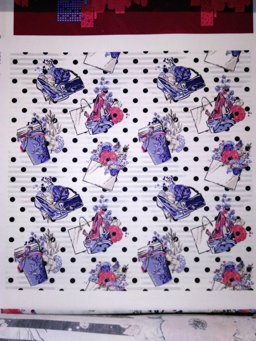 Bavlněný panel 35x35 cm KOLEKCE DÍVČÍ NÁKUPY